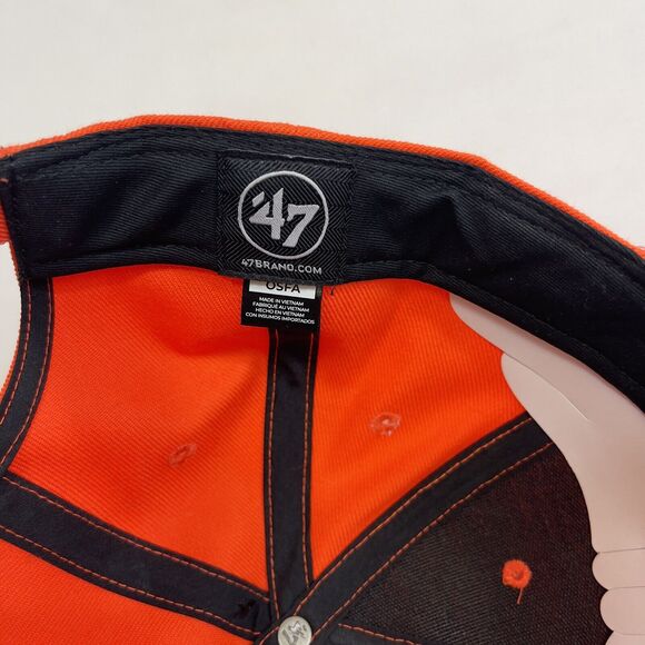 Philadelphia Flyers '47 MVP Strapback NHL Hat Orange Adjustable Rear Spell Out - Picture 8 of 9
